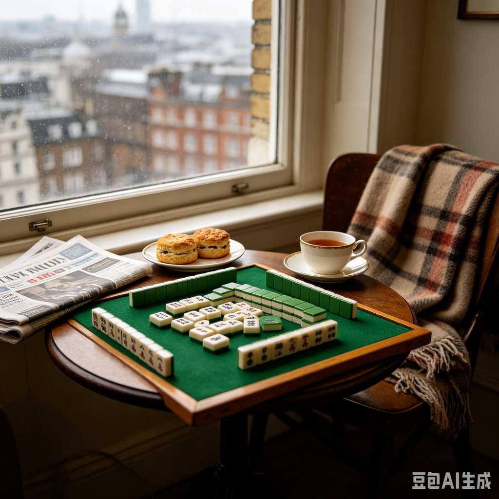 mahjong set with dice and chips